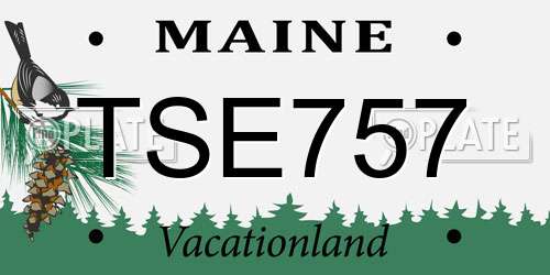 TSE757 Maine License Plate