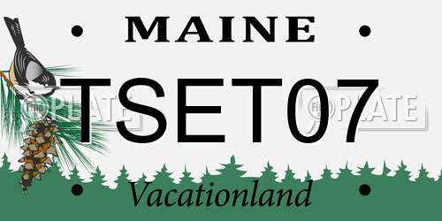 TSET07 Maine License Plate