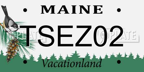 TSEZ02 Maine License Plate