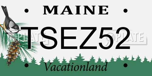 TSEZ52 Maine License Plate