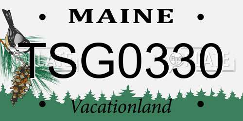 TSG0330 Maine License Plate
