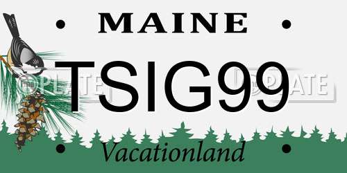 TSIG99 Maine License Plate