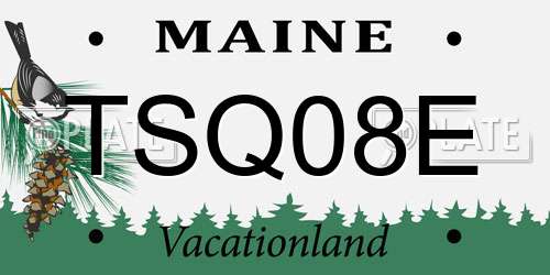 TSQ08E Maine License Plate