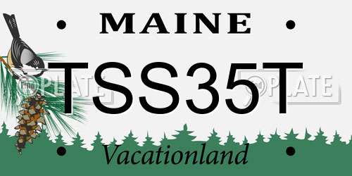TSS35T Maine License Plate