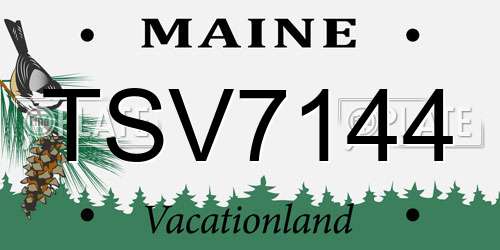 TSV7144 Maine License Plate