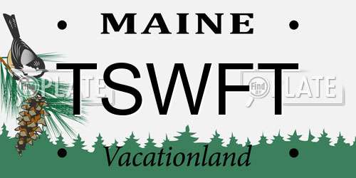 TSWFT Maine License Plate