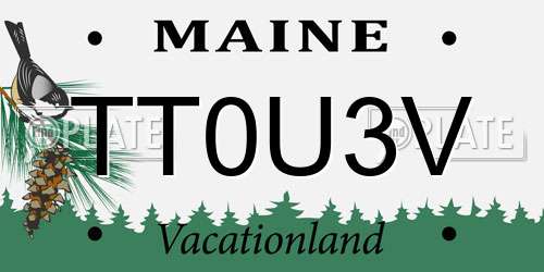 TT0U3V Maine License Plate