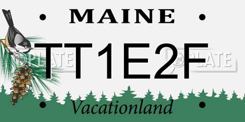 TT1E2F Maine License Plate