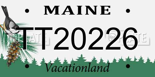 TT20226 Maine License Plate