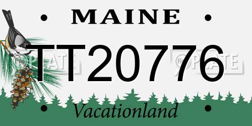 TT20776 Maine License Plate