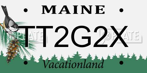 TT2G2X Maine License Plate