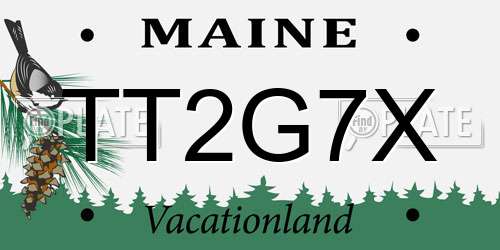 TT2G7X Maine License Plate