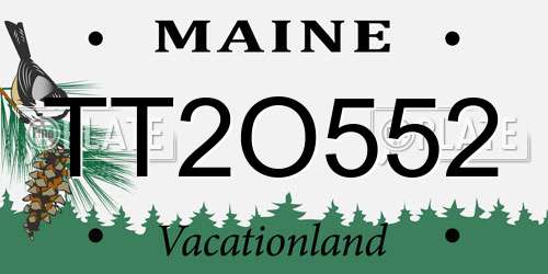 TT2O552 Maine License Plate