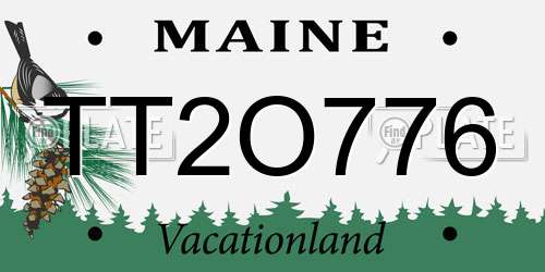 TT2O776 Maine License Plate