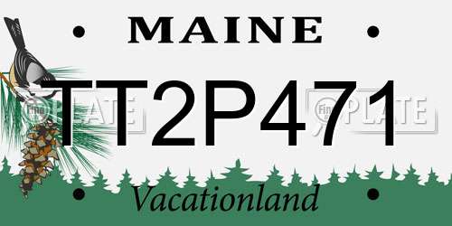 TT2P471 Maine License Plate