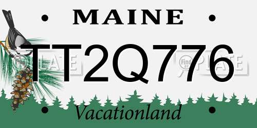TT2Q776 Maine License Plate