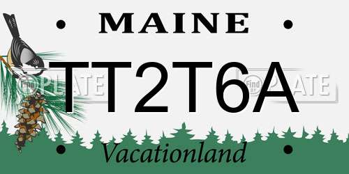 TT2T6A Maine License Plate