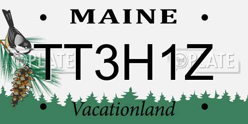 TT3H1Z Maine License Plate