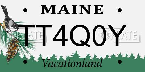 TT4Q0Y Maine License Plate