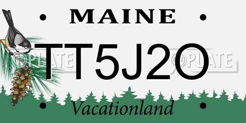 TT5J2O Maine License Plate