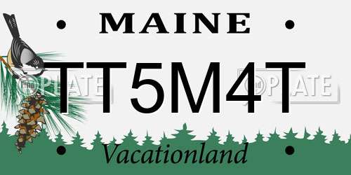 TT5M4T Maine License Plate