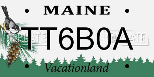 TT6B0A Maine License Plate
