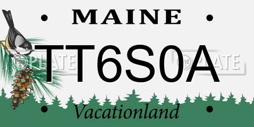 TT6S0A Maine License Plate