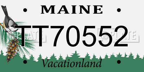 TT70552 Maine License Plate
