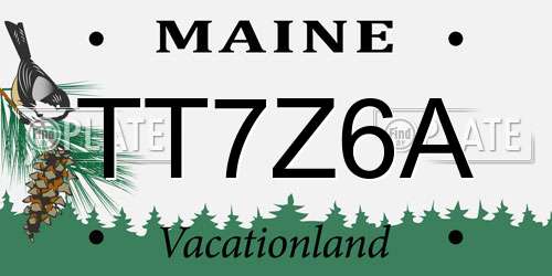 TT7Z6A Maine License Plate