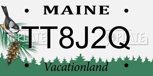 TT8J2Q Maine License Plate