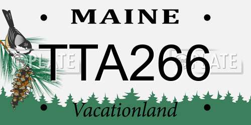 TTA266 Maine License Plate