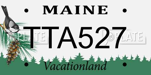 TTA527 Maine License Plate