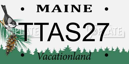 TTAS27 Maine License Plate