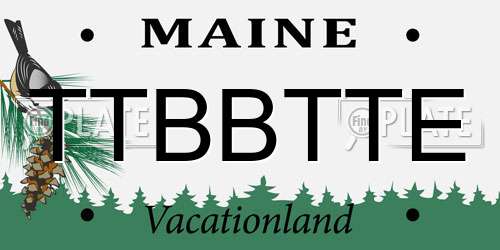 TTBBTTE Maine License Plate