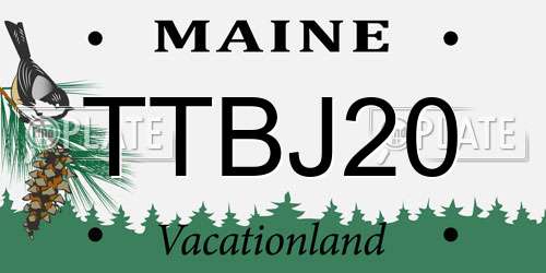 TTBJ20 Maine License Plate