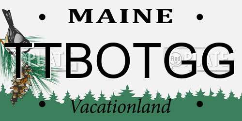 TTBOTGG Maine License Plate
