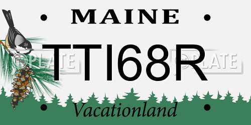 TTI68R Maine License Plate