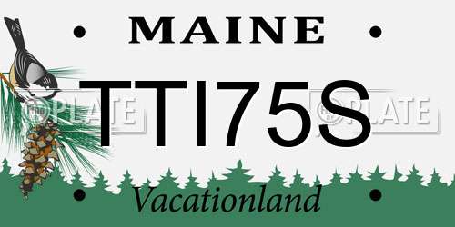 TTI75S Maine License Plate