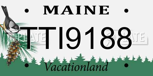 TTI9188 Maine License Plate