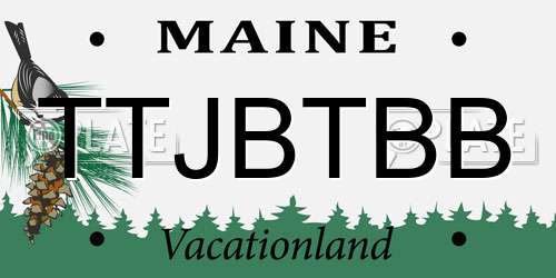 TTJBTBB Maine License Plate