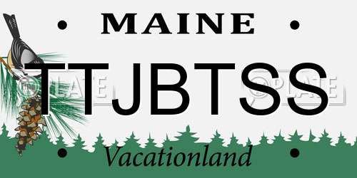 TTJBTSS Maine License Plate