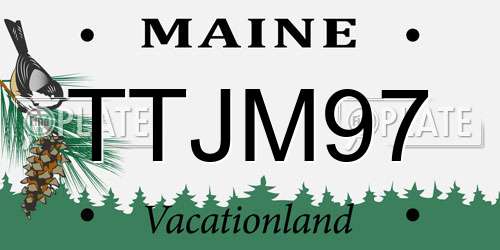 TTJM97 Maine License Plate