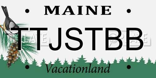 TTJSTBB Maine License Plate