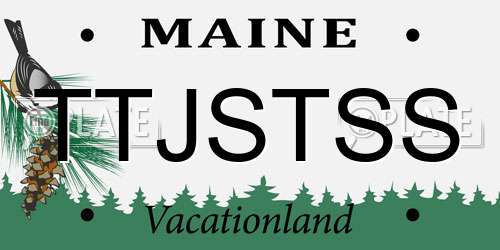 TTJSTSS Maine License Plate