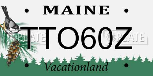 TTO60Z Maine License Plate