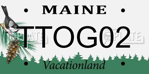 TTOG02 Maine License Plate