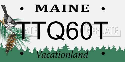 TTQ60T Maine License Plate