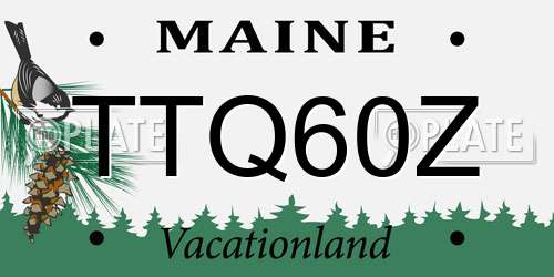 TTQ60Z Maine License Plate