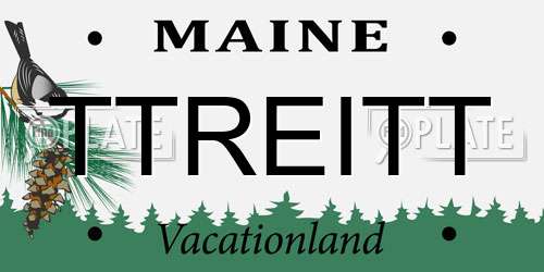 TTREITT Maine License Plate