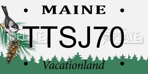 TTSJ70 Maine License Plate